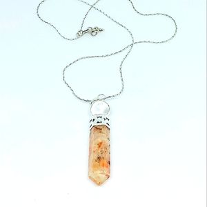 Sunstone Organite Necklace w/Crystal Ball